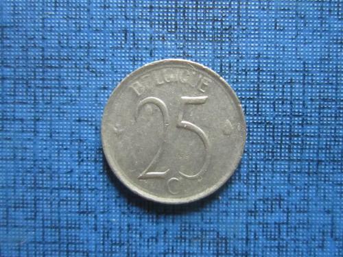 Монета 25 сантимов Бельгия 1965 французский тип