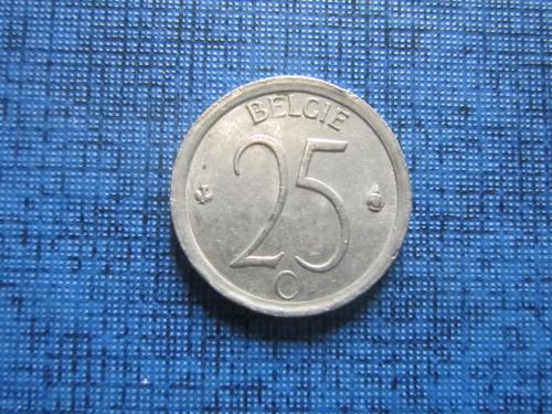 Монета 25 сантимов Бельгия 1966 бельгийский тип