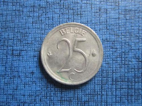 Монета 25 сантимов Бельгия 1967 бельгийский тип