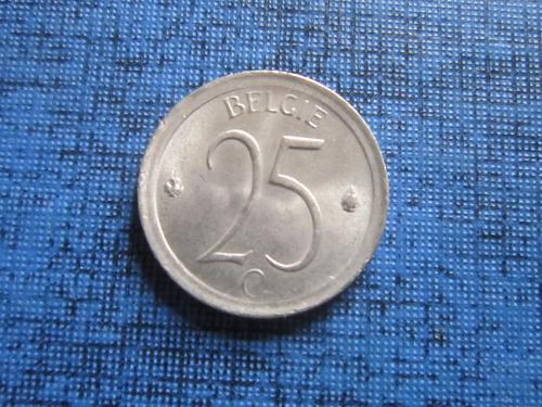 Монета 25 сантимов Бельгия 1972 бельгийский тип