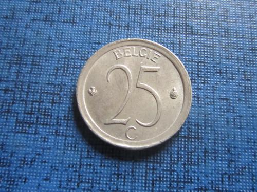 Монета 25 сантимов Бельгия 1973 бельгийский тип