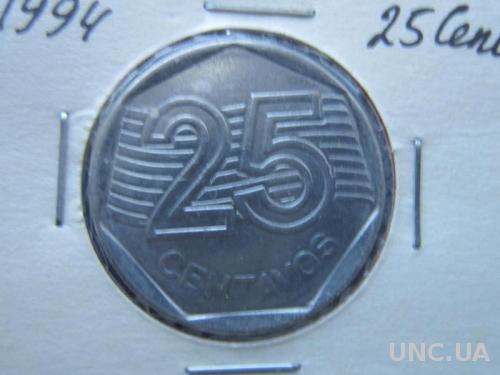монета 25 сентаво Бразилия 1994
