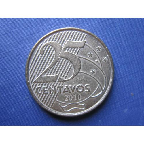 Монета 25 сентаво Бразилия 2010