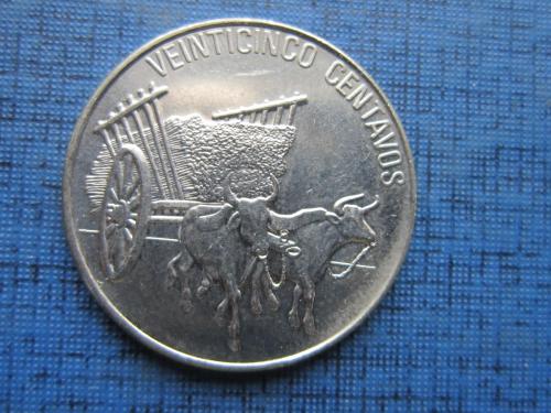 Монета 25 сентаво Доминикана 1991 фауна бык вол