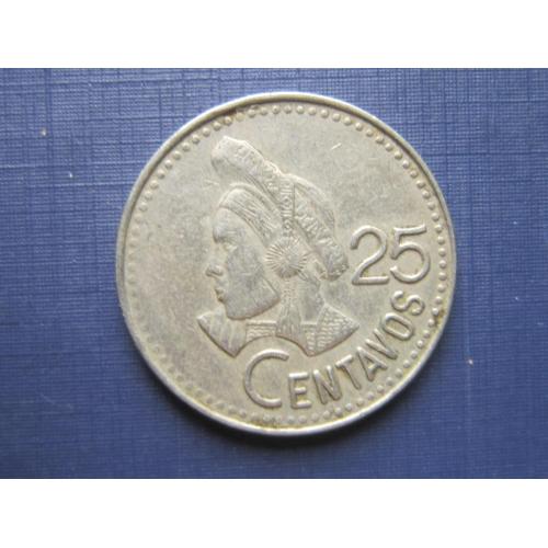 Монета 25 сентаво Гватемала 1990
