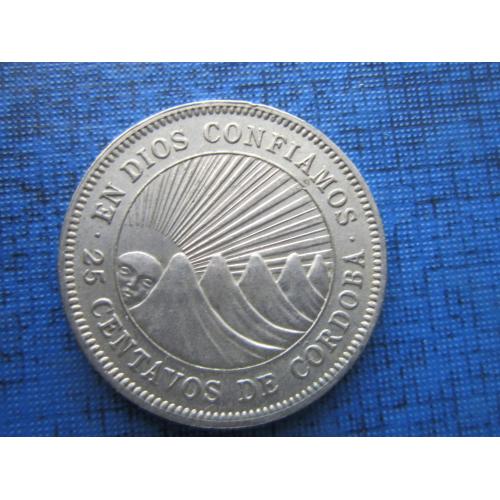 Монета 25 сентаво Никарагуа 1956