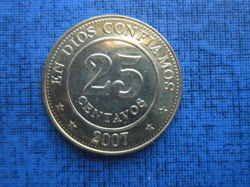 Монета 25 сентаво Никарагуа 2007 состояние