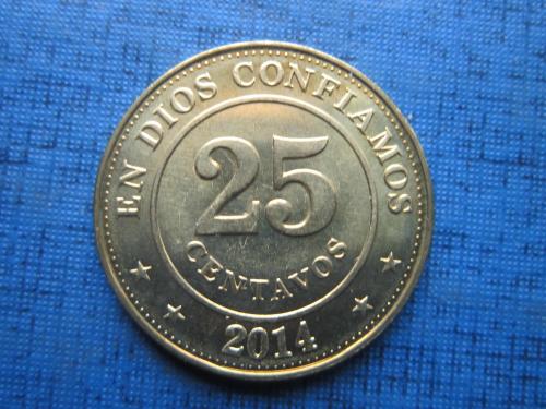Монета 25 сентаво Никарагуа 2014 состояние