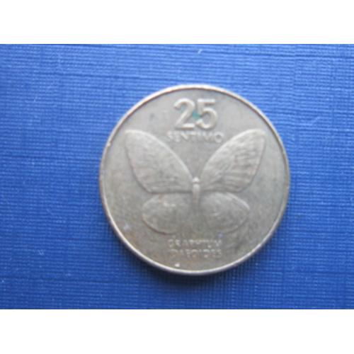 Монета 25 сентимо Филиппины 1994 фауна бабочка маленькая