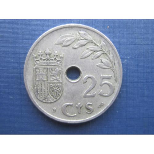 Монета 25 сентимо Испания 1937