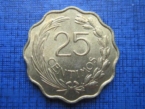 Монета 25 сентимо Парагвай 1953 фауна лев