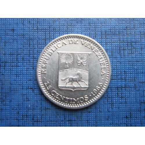 Монета 25 сентимо Венесуэла 1965