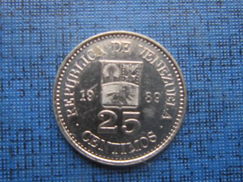 Монета 25 сентимо Венесуэла 1989
