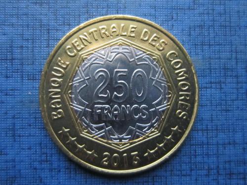 Монета 250 франков Коморские острова Коморы 2013 состояние