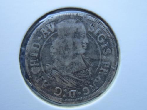 монета 3 крейцера Австрия Тироль 1665 Сигизмунд-Франц серебро редкая