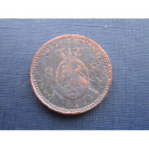 Монета 3 скиллинга Дания 1812 редкая как есть