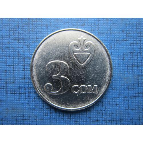 Монета 3 сом Киргизия Кыргызстан 2008