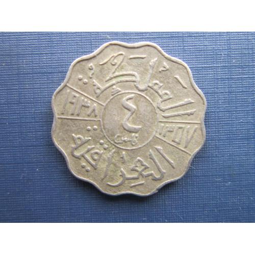 Монета 4 филс Ирак 1938