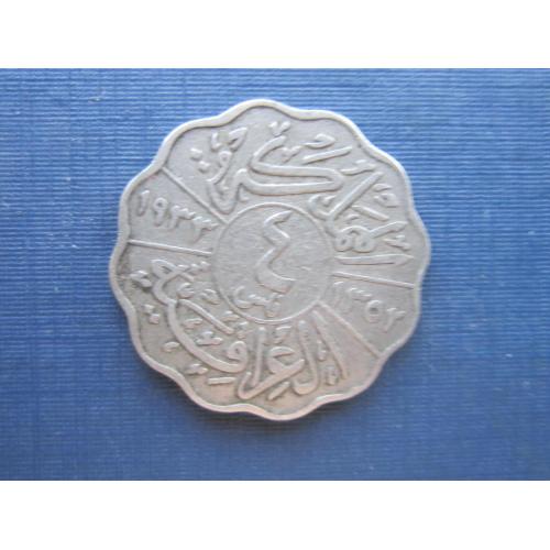 Монета 4 филса Ирак 1933