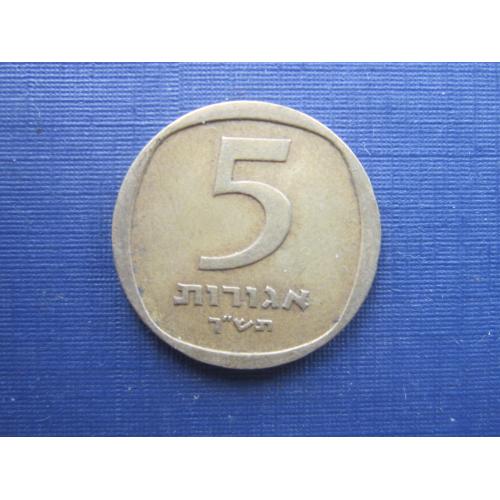 Монета 5 агора Израиль гранаты латунь