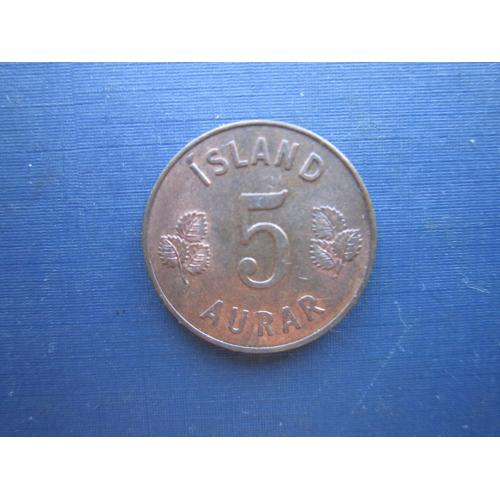 Монета 5 аурар Исландия 1965