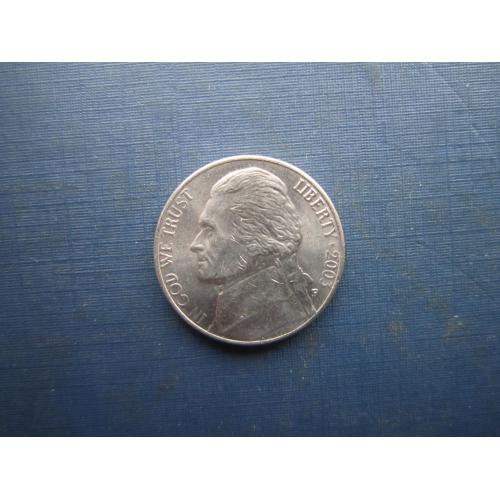 Монета 5 центів США 2003 Р