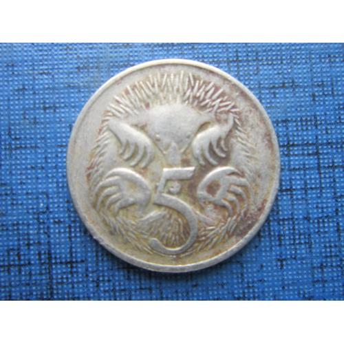 Монета 5 центов Австралия 1966 фауна