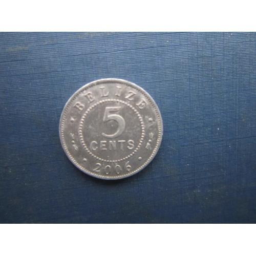 Монета 5 центов Белиз Британский 2006 алюминий