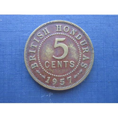Монета 5 центов Британский Гондурас (Белиз) 1957 редкая