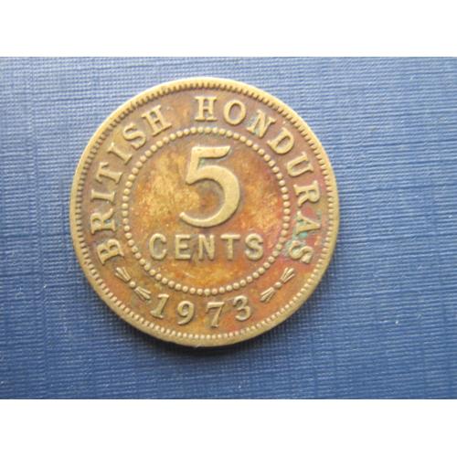 Монета 5 центов Британский Гондурас (Белиз) 1973 редкая