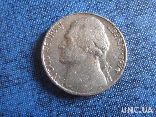 Монета 5 центов центов США 1974
