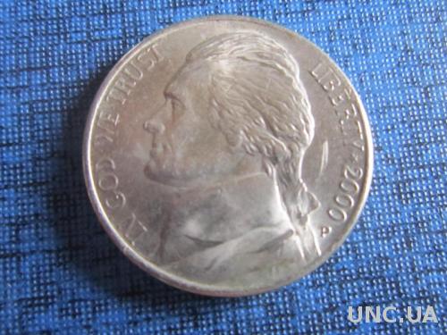 Монета 5 центов центов США 2000 Р
