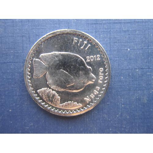 Монета 5 центов Фиджи 2012 фауна рыба-кролик