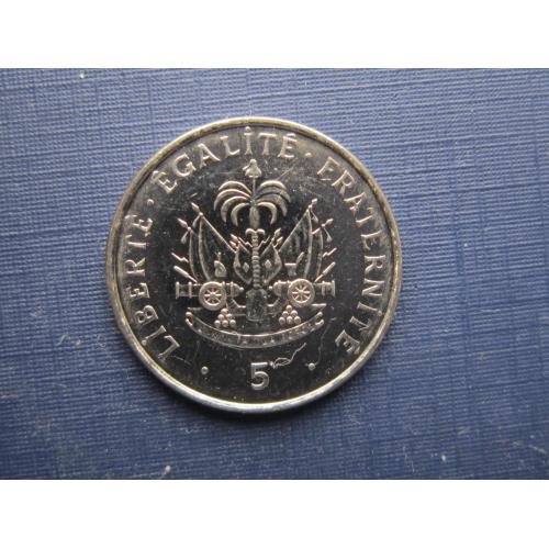 Монета 5 центов Гаити 1997