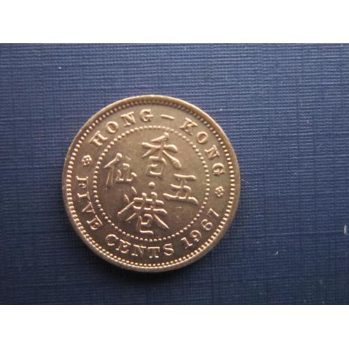 Монета 5 центов Гонг-Конг Британский 1967