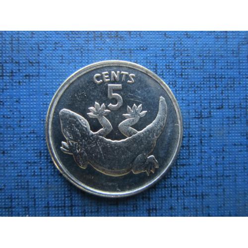 Монета 5 центов Кирибати 1979 фауна ящерица