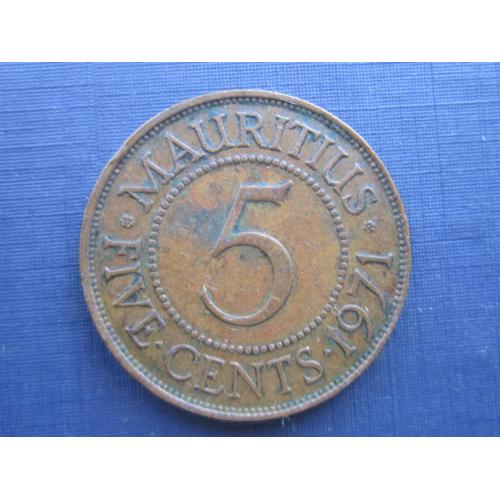 Монета 5 центов Маврикий Британский 1971
