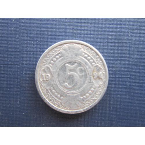 Монета 5 центов Нидерландские Антильские острова Антилы 1994