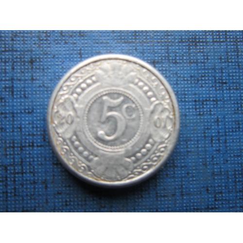 Монета 5 центов Нидерландские Антильские острова Антилы 2001