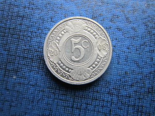 Монета 5 центов Нидерландские Антильские острова Антилы 2008