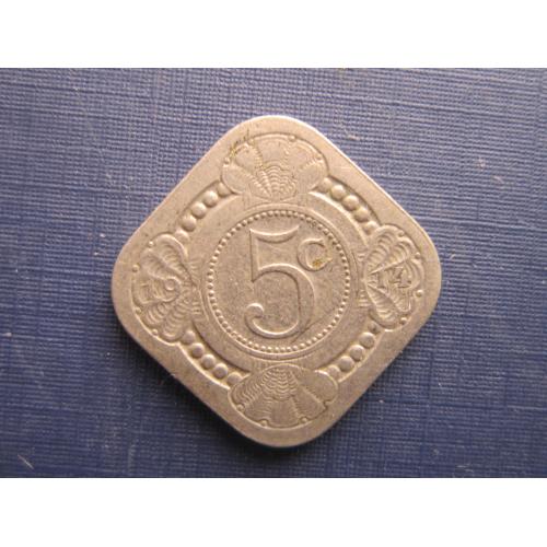 Монета 5 центов Нидерланды 1914