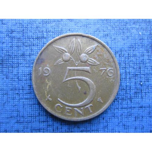 Монета 5 центов Нидерланды 1976