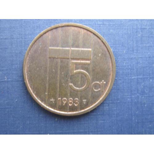 Монета 5 центов Нидерланды 1983