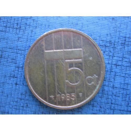 Монета 5 центов Нидерланды 1985