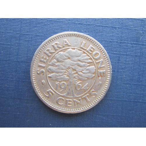 Монета 5 центов Сьерра-Леоне 1964