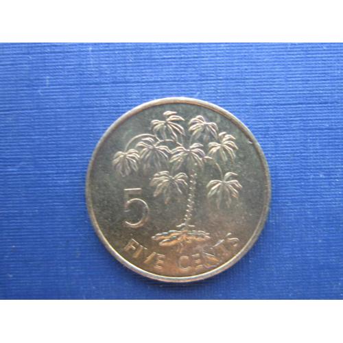 Монета 5 центов Сейшельские острова 1982