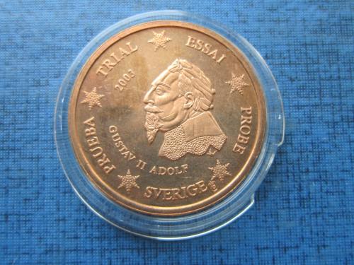 Монета 5 центов Швеция Европроба 2003 Густав II Адольф большая