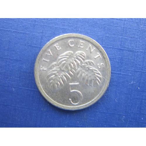 Монета 5 центов Сингапур 1990