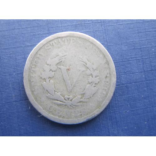 Монета 5 центов США 1902