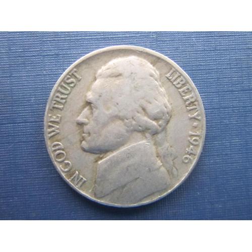 Монета 5 центов США 1946